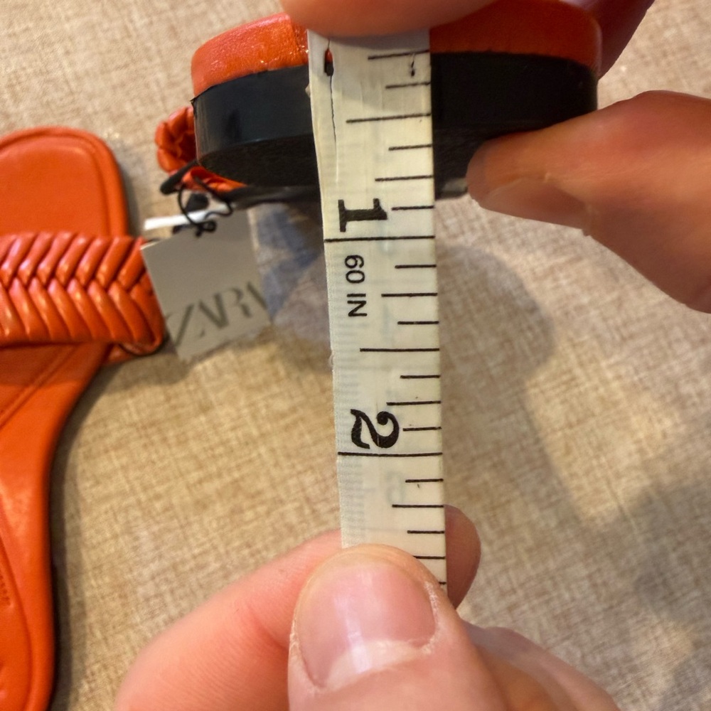 Zara Tangerine Woven Slide Sandals - Picture 5 of 5